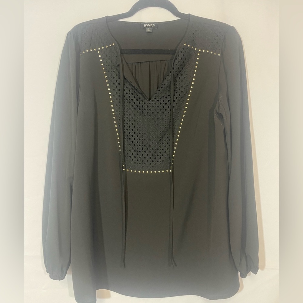 Jones NY women’s Black Blouse size Large